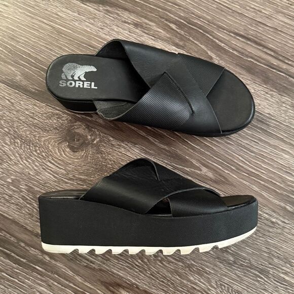 Sorel Cameron Flatform Mule Sandals - Picture 1 of 3